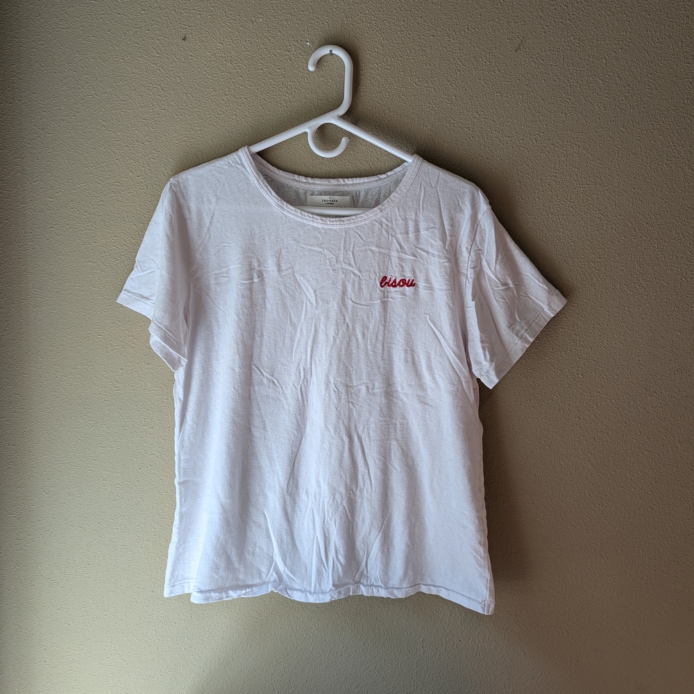 Trovata Birds Of Paradis White Short Sleeve Tee